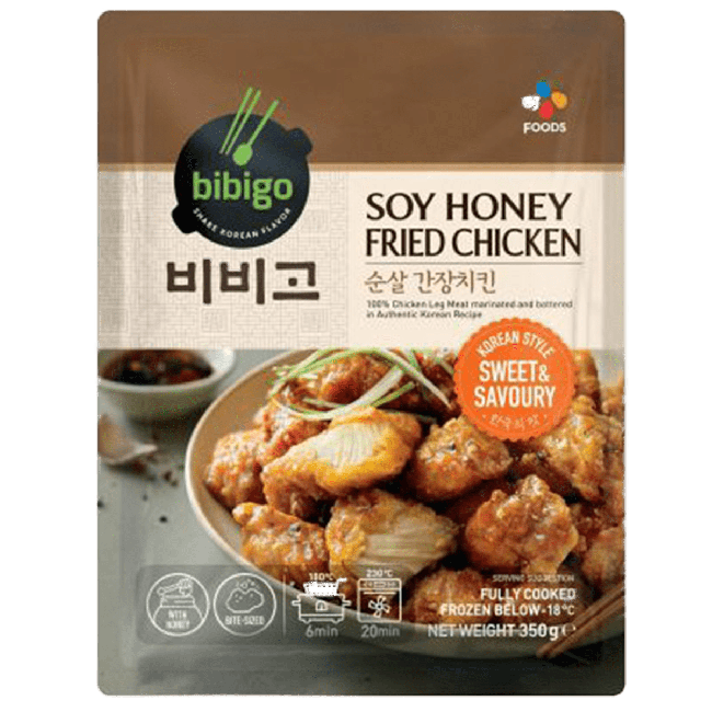 CJ Bibigo Koreaanse Stijl Gefrituurde Kip met Soja&Honing 350g