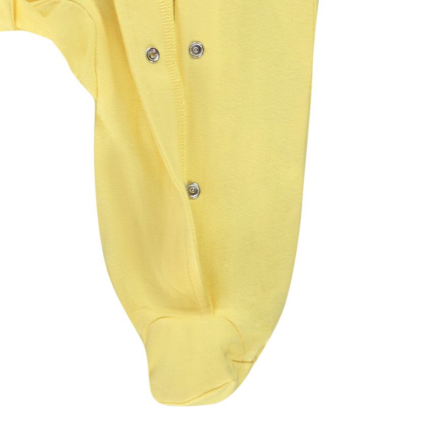 Dors-bien en coton print ourson pêcheur pour bébé garçon - Jaune