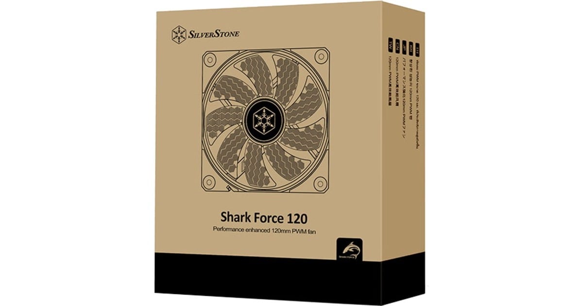SilverStoneShark Force 120 case fan  (Zwart, 120 x 120 x 25 mm, PWM)