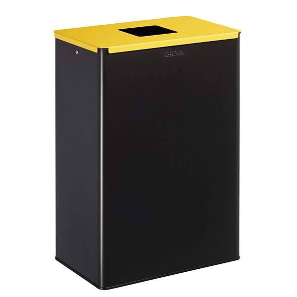 ROSSIGNOL Poubelle de  tri selectif 60 L calitri - tri plastique - gris manganese / jaune colza
