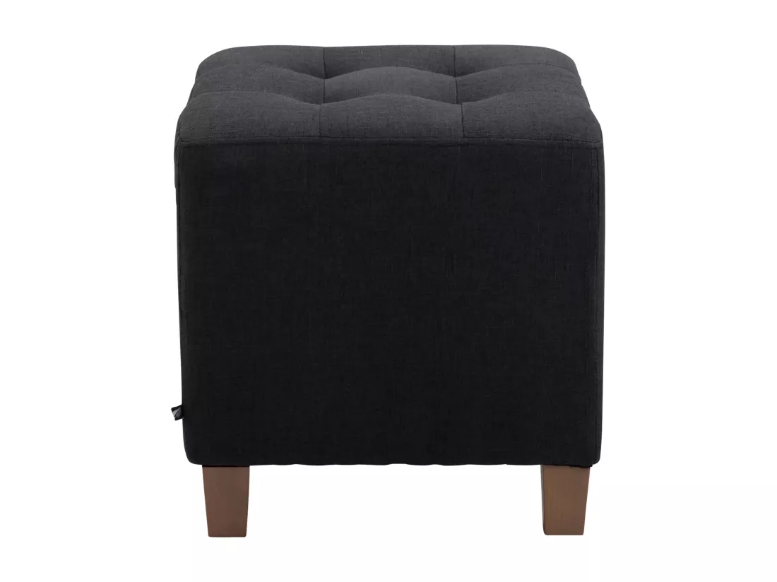 Tabouret - Tissu & Bois - Noir - Pharao