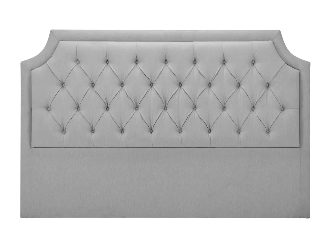 Tête de lit capitonnée 170 cm - Tissu - Gris clair - JOHENE