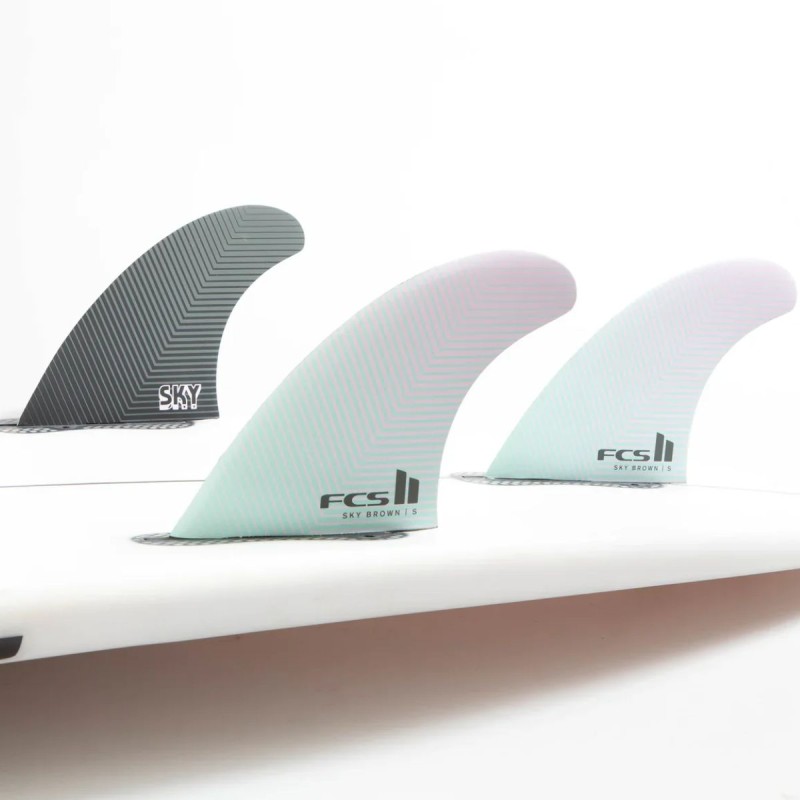 Ailerons FCS II Sky Brown PC Tri Fins Lavender - The Corner Shop
