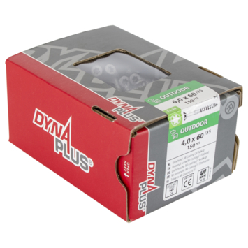 Dynaplus Schroef universeel platkop AR-coating TX-20 4.0x60 150 stuks