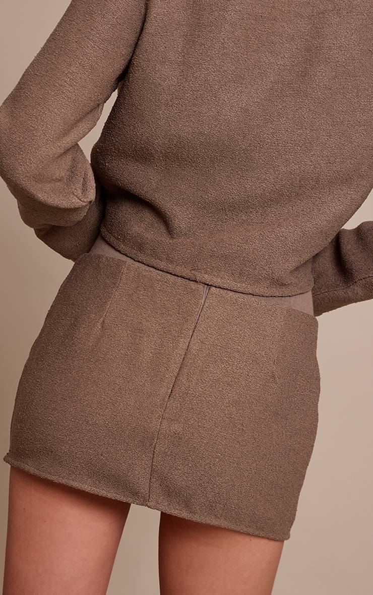 Champignon Ensemble Jupe Mini Taille Mi-haute En Bouclé