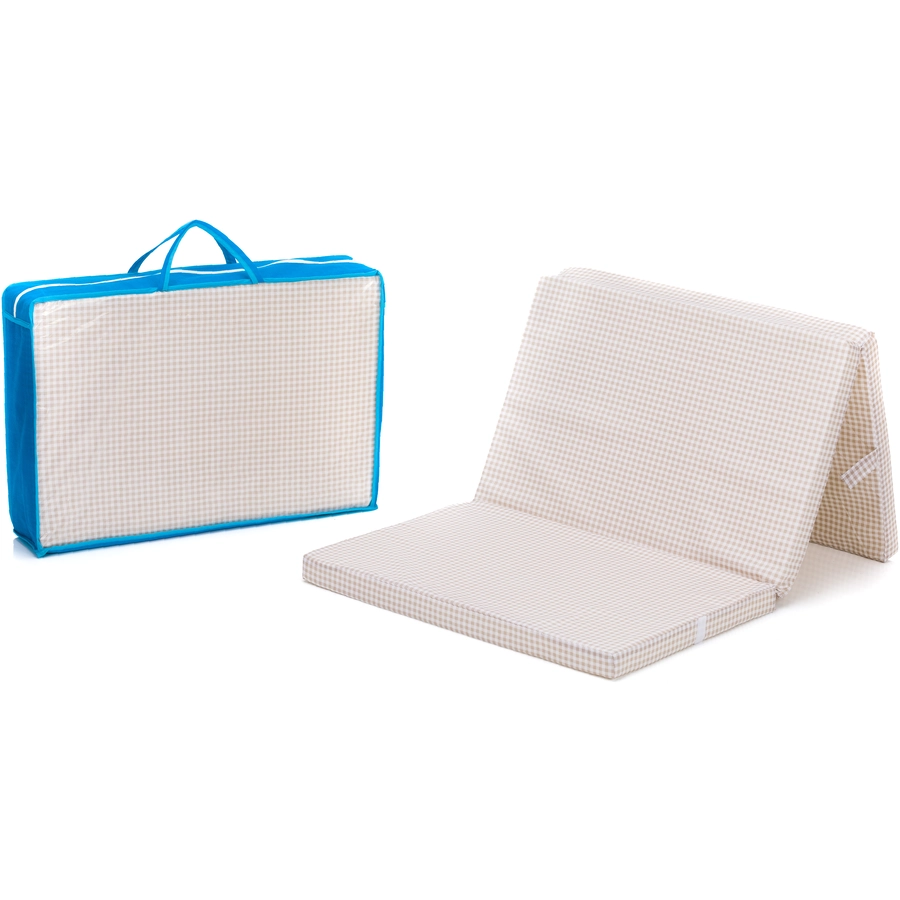 fillikid Reisebettmatratze beigeKaro 60 x 120 cm