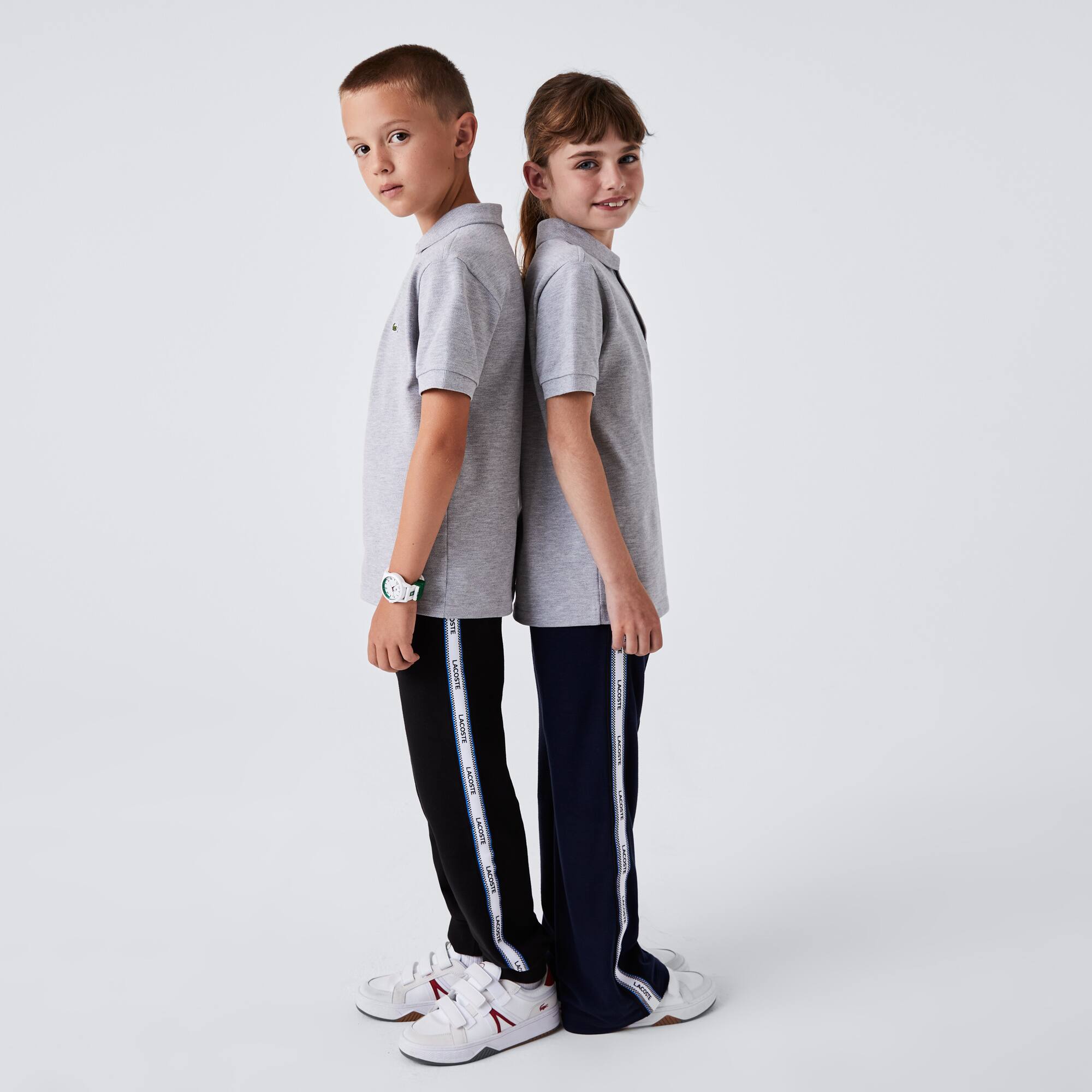 Regular Fit Lacoste-Kinder-Polo aus Petit Piqué Poloshirts - Grau - Lacoste - Kinder