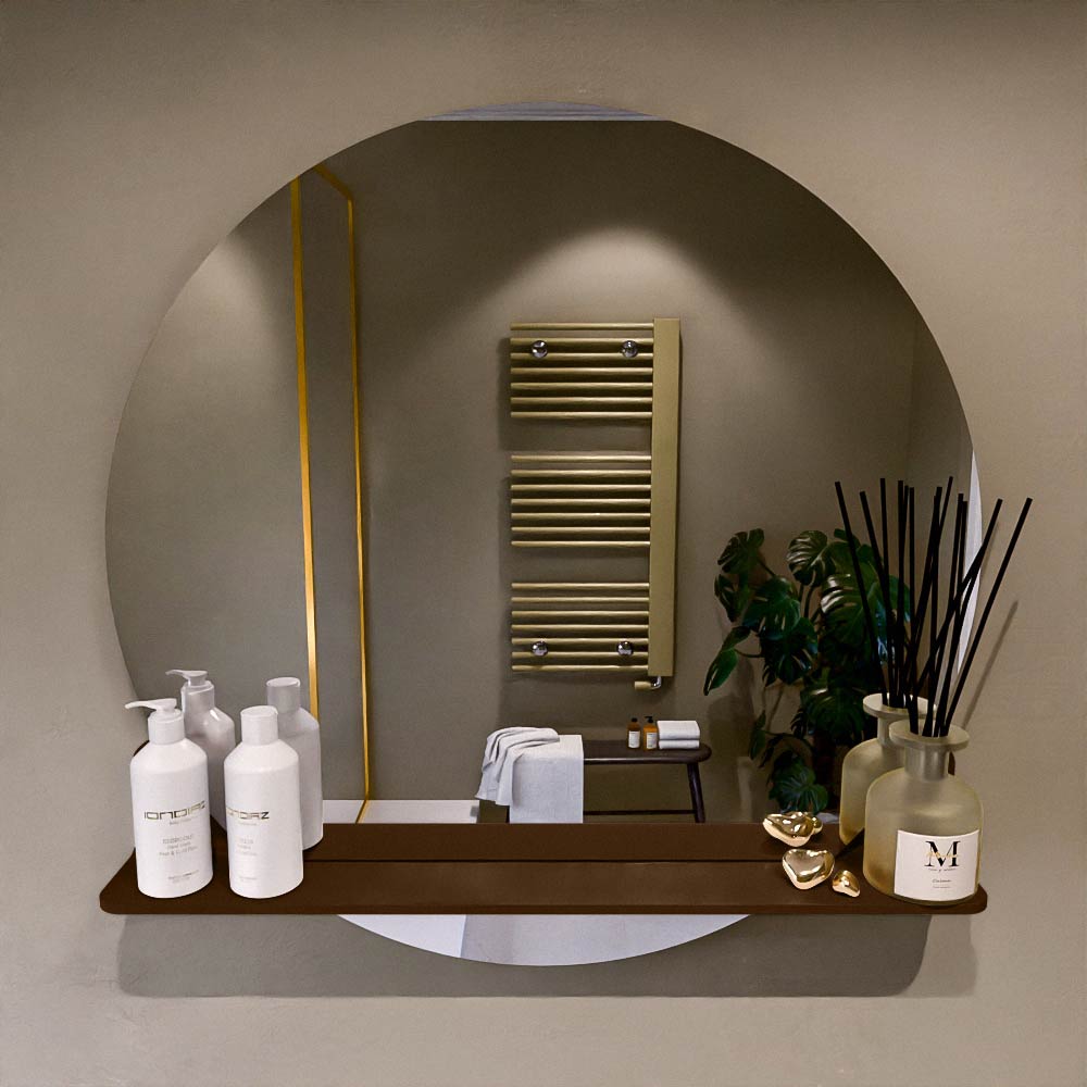 Mondiaz Spot spiegel rond Ø80cm met planchet smag
