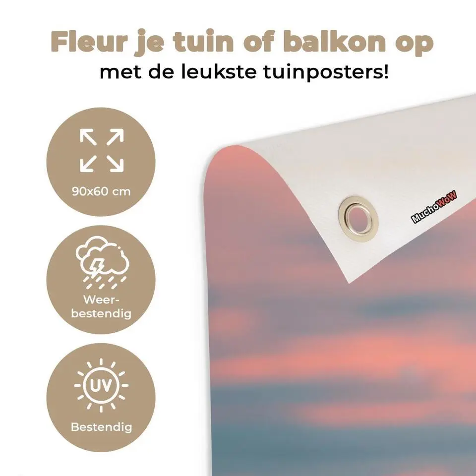 MuchoWow Tuinposter 90x60cm Boeddha Beeld Buddha Water
