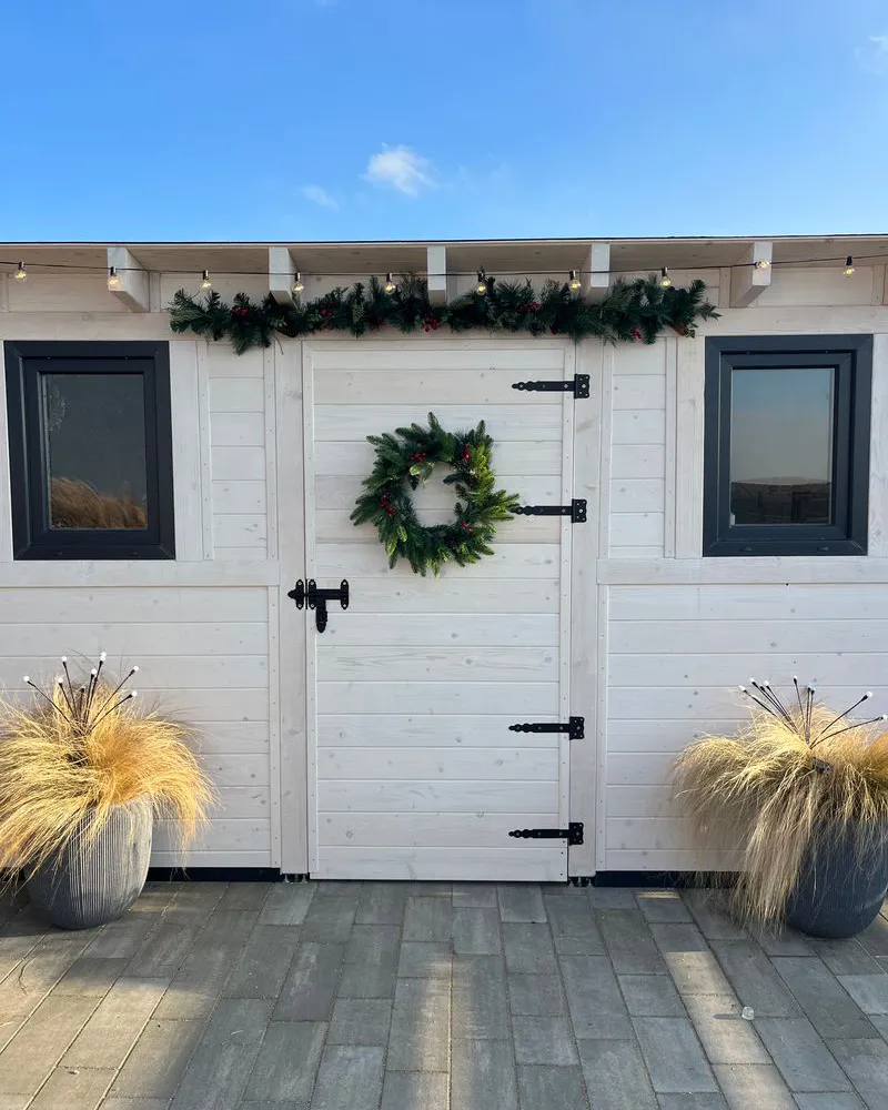 Kerstkrans LED WHITEHORN Donkergroen 50 cm