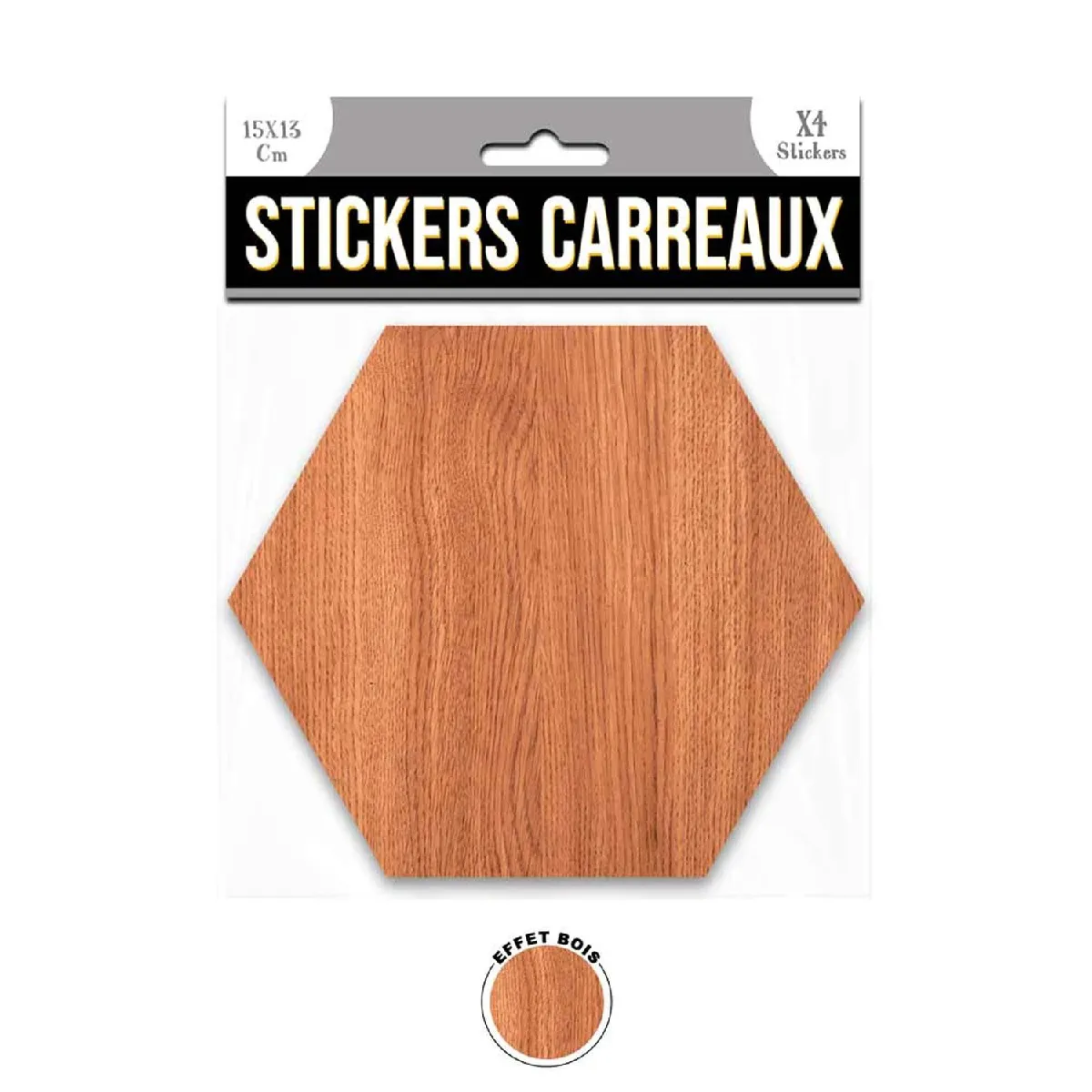 Sudtrading Sud Trading 4 Stickers Effet Bois - Marron