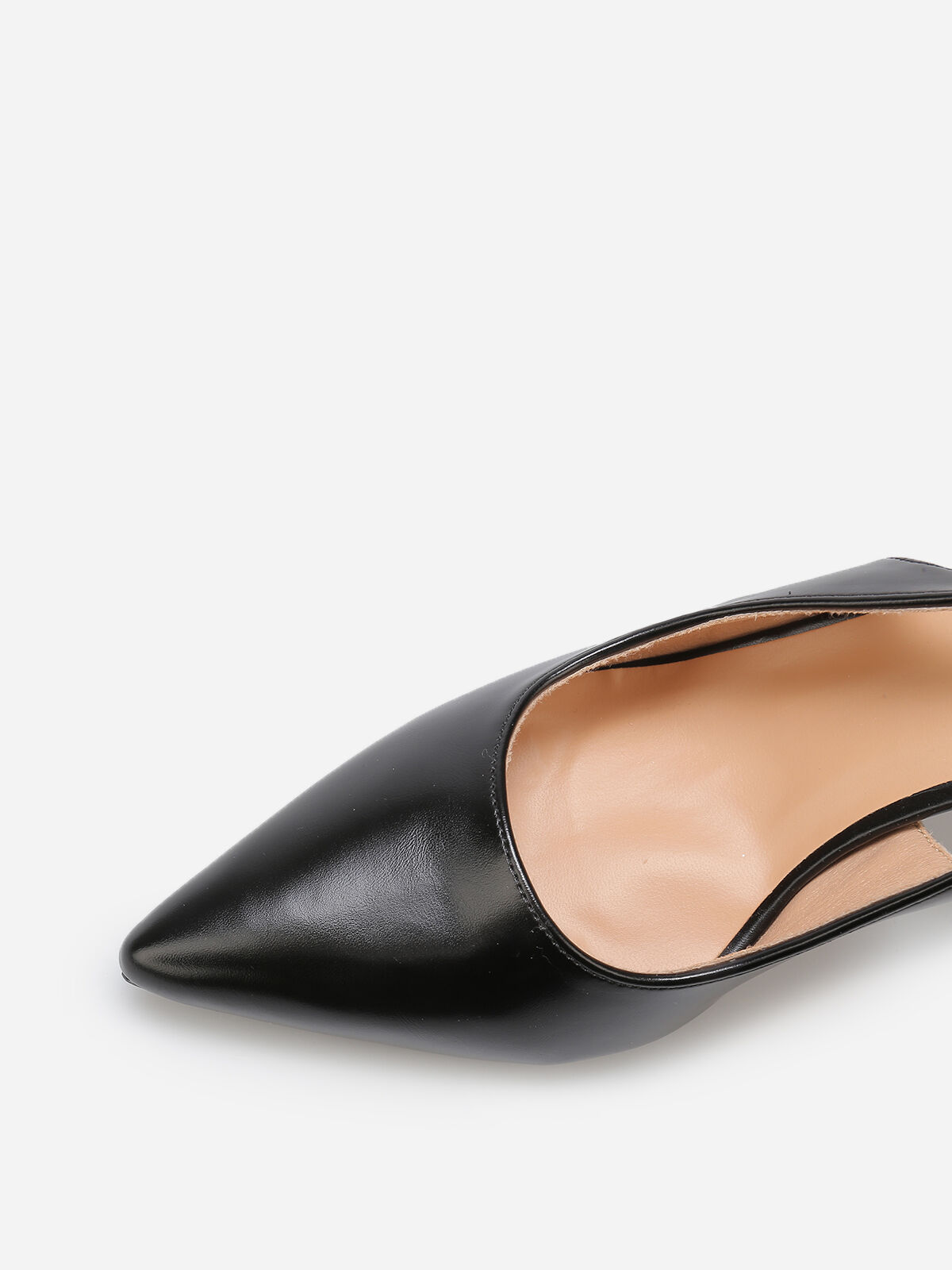 Escarpins slingback à talon bobine- Noir