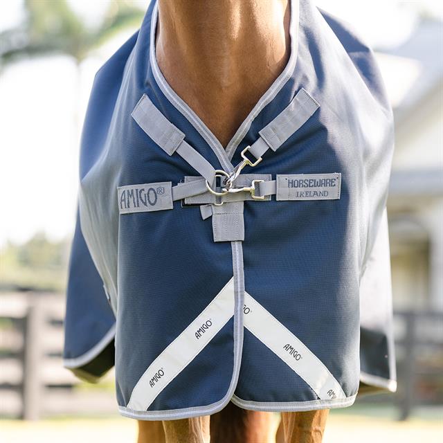 Regendeken Horseware Amigo 1200D 50gr Donkerblauw-grijs
