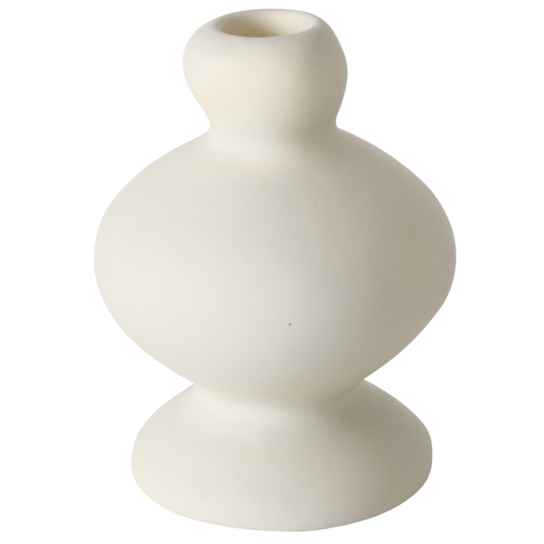 Kerzenleuchter - weiß oder creme - sortiert - 12 cm hoch