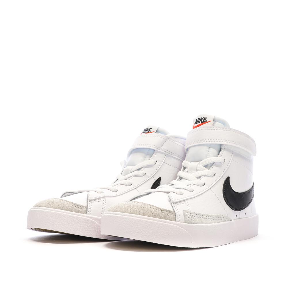 Nike Baskets Blanches/Noires/Gris Garçon Nike Blazer Mid '77