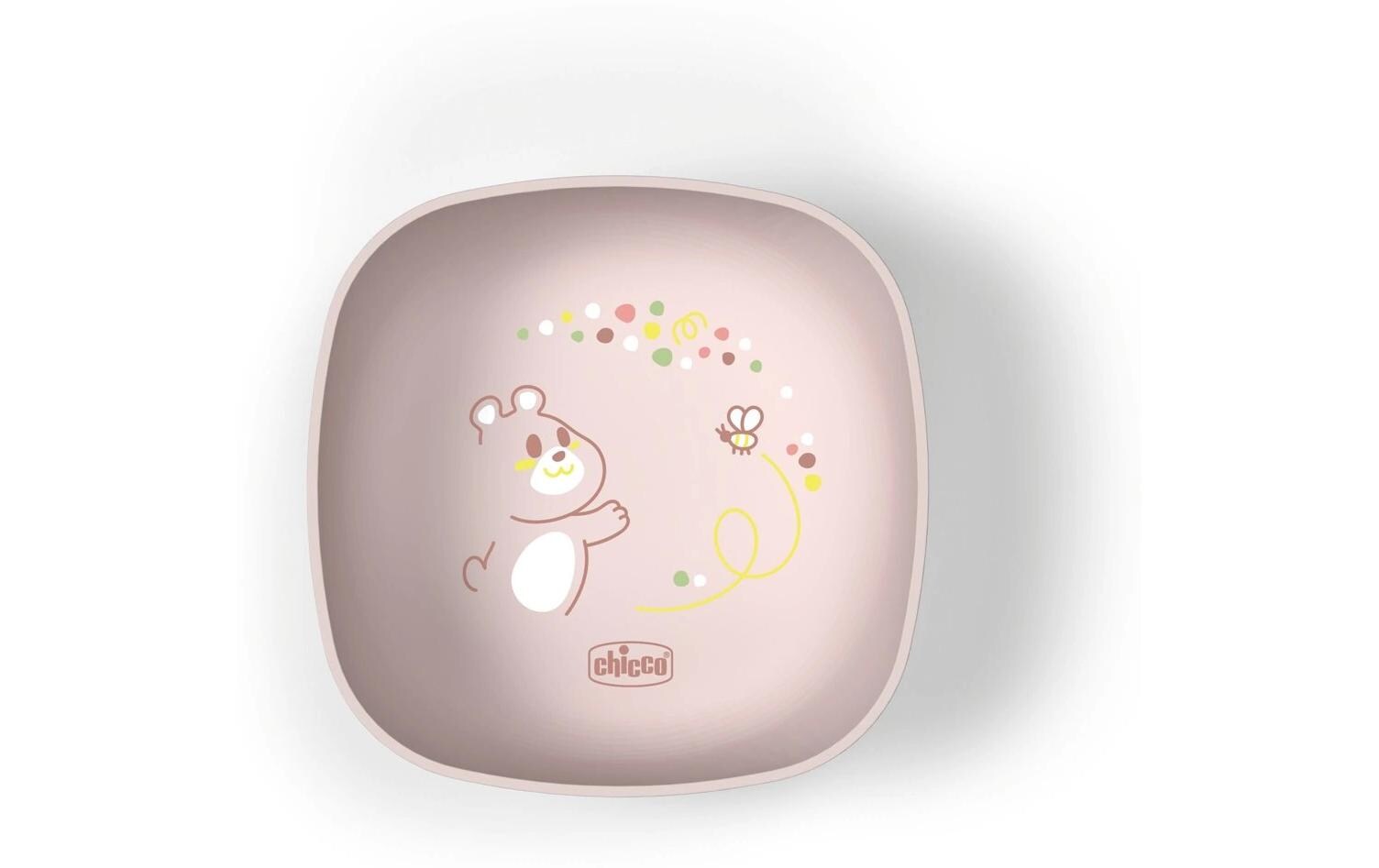 Kinderschale Pink, 6m+Esslernschale mit Deckel