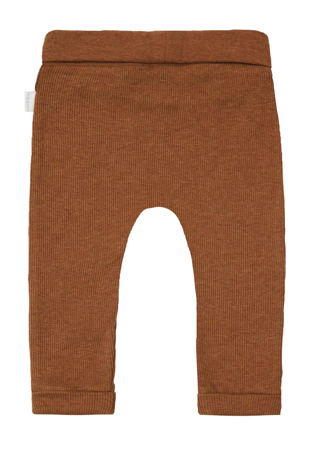 Noppies baby regular fit broek Naura met katoen bruin