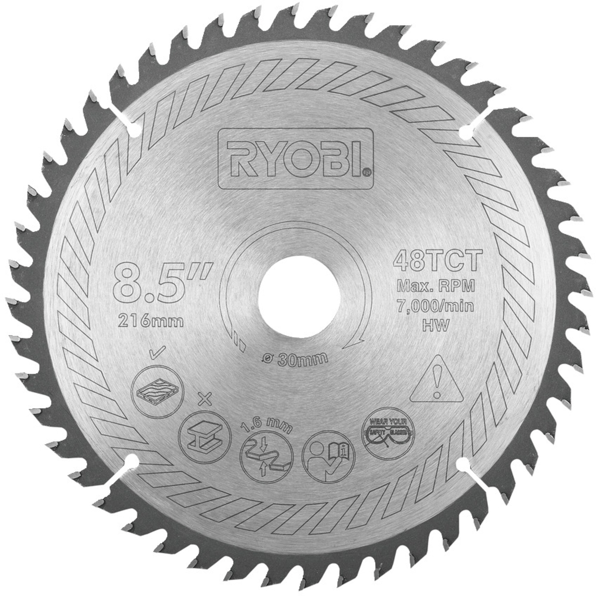 Ryobi Sägeblatt HM-Kreissägeblatt SB216T48A1, Ø 216mm, 48Z