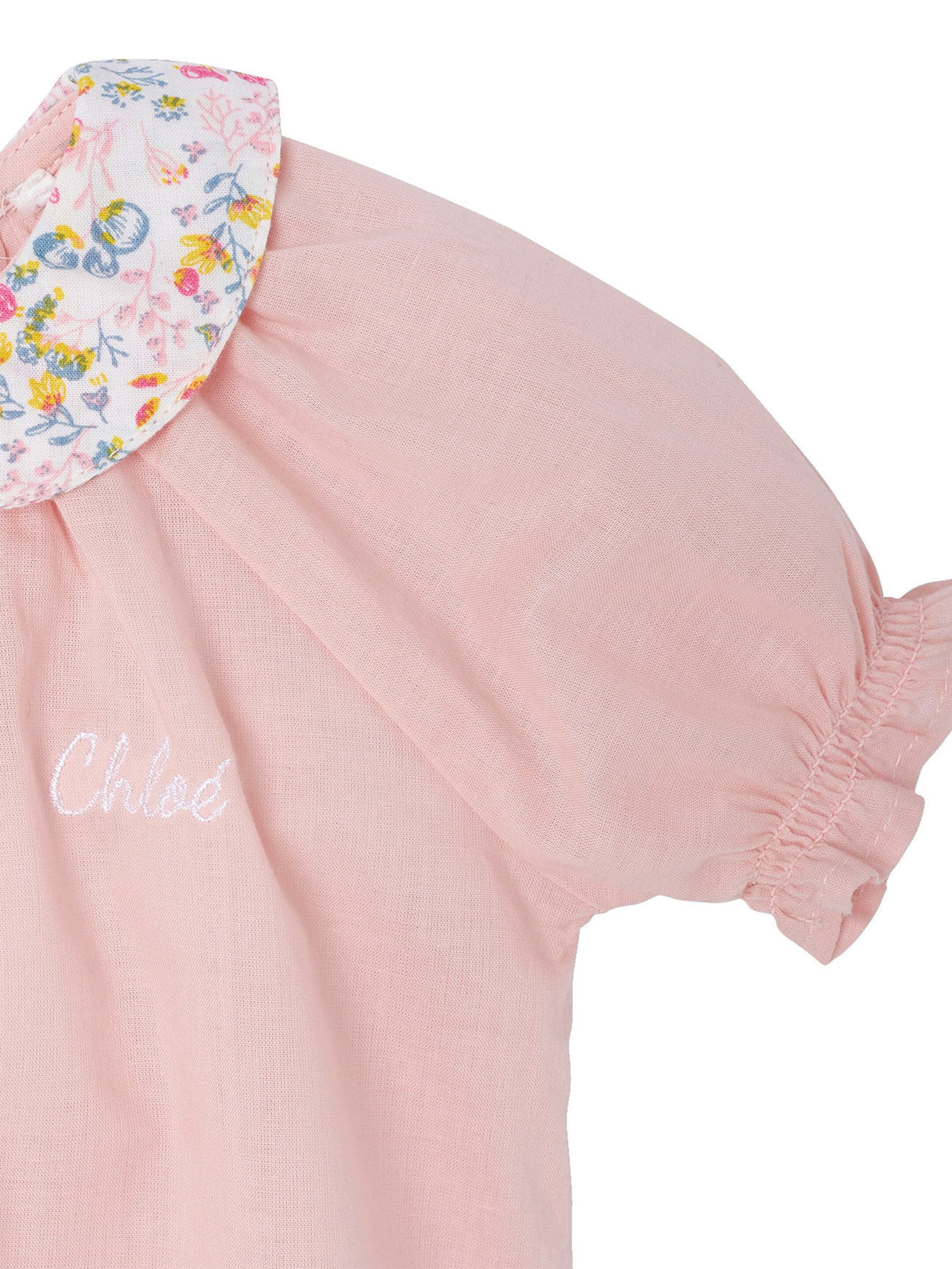 Vertbaudet Baby-Set: T-Shirt & Shorts mit Blumenprint rosa