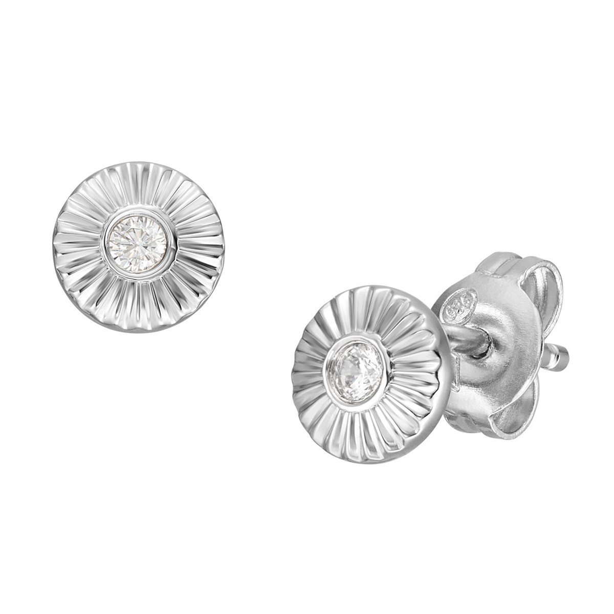 Clous d'oreilles Fossil circulaires texturés