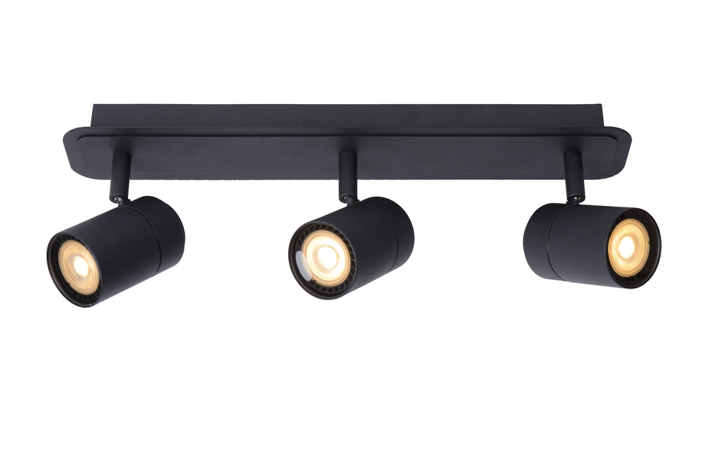 Lucide Lennert plafondlamp 3 spots 5W zwart