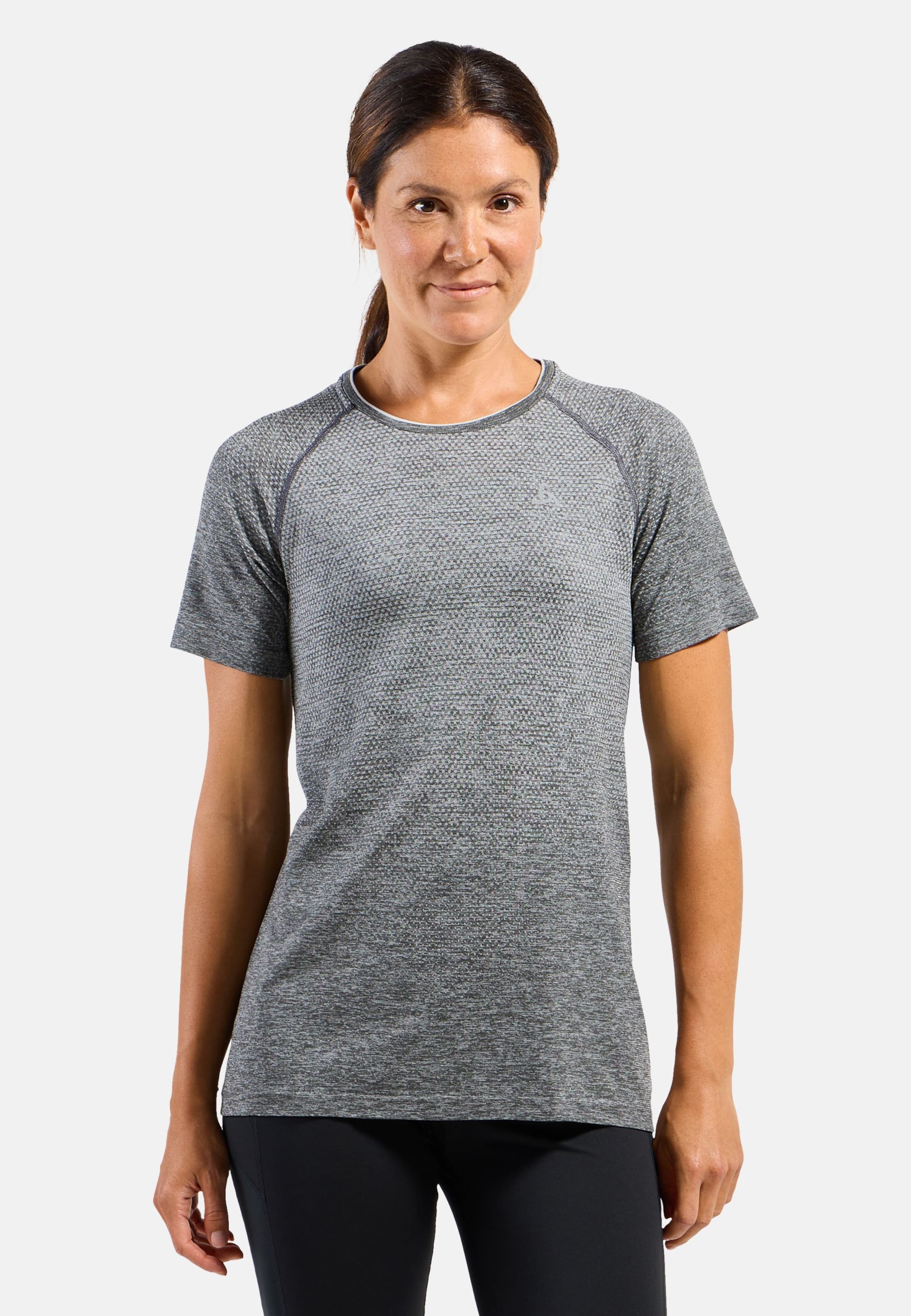Essentials Seamless Laufshirt in stone grey melange