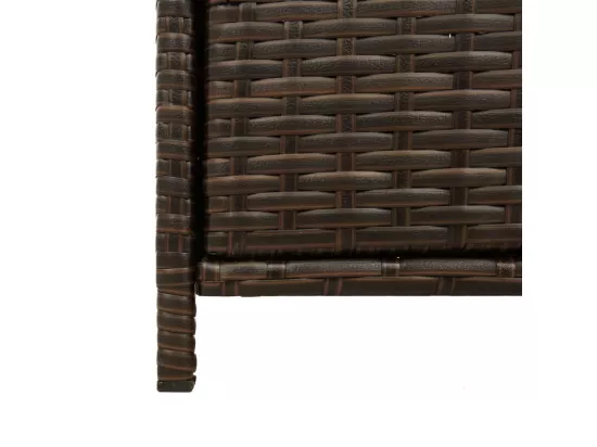 Armoire de rangement de jardin marron 83x45x76cm résine tressée