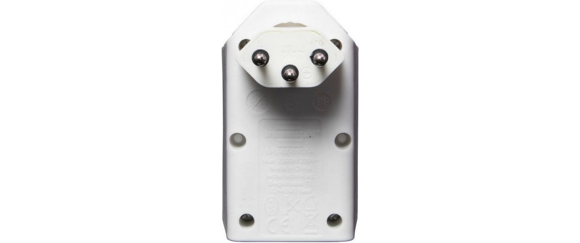 Abzweigstecker 2 x T13, 300° drehbar, WeissMehrfachstecker 230 V ohne Schalter