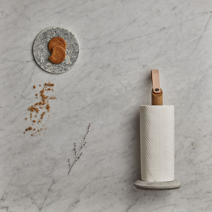GEJST GRAB Kitchen Roll Holder Oak Lysebrun