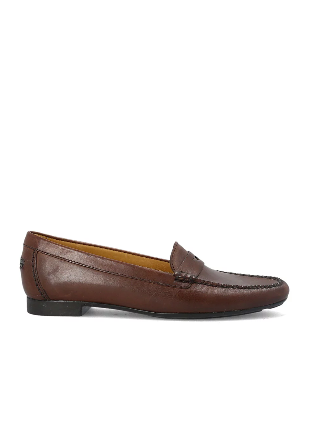 MOCASSIN SIMPLE ROUND CUIR CHOCOLAT