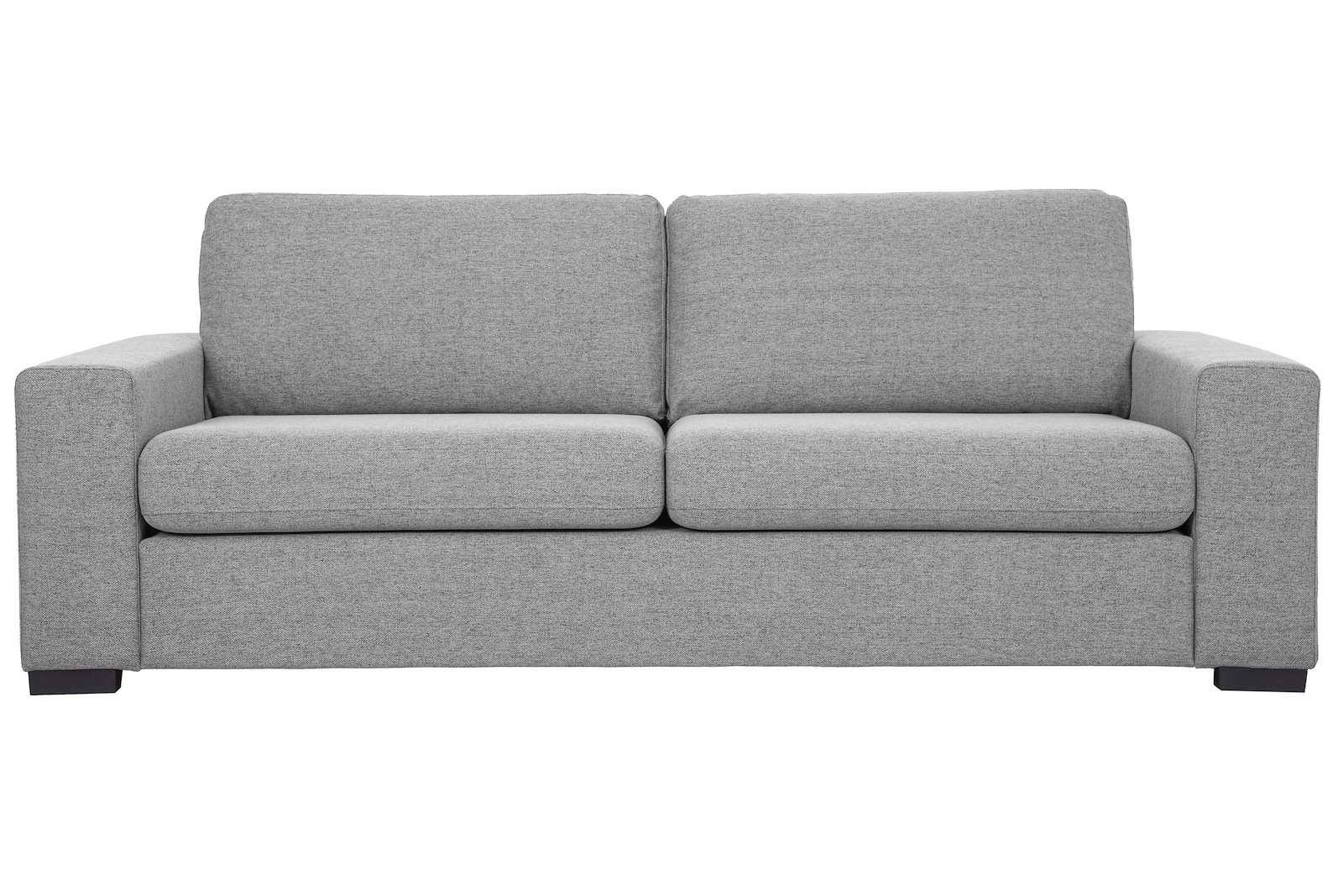Max 2-seter sofa Tekstil Neve 85 lys grå med sorte ben