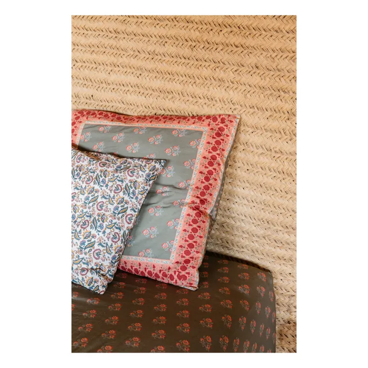 Louise Misha Drap-housse Nicole en coton bio | Vert kaki