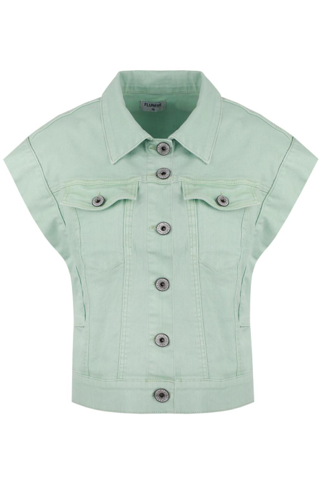 Fluresk groene dames gilet