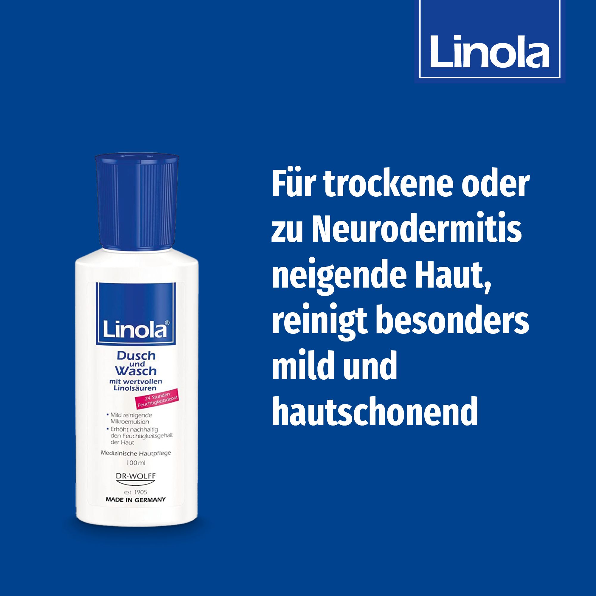 Linola Dusch und Wasch - Duschgel für trockene oder zu Neurodermitis neigende Haut