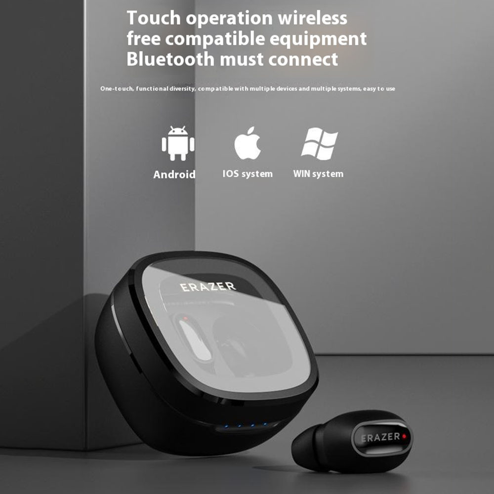 Erazer (by Lenovo) - XT62PRO Kabellose TWS Bluetooth 5.3 In-Ear Kopfhörer Headset mit Noise Cancelling   Lade Case (300mAh) - Weiss