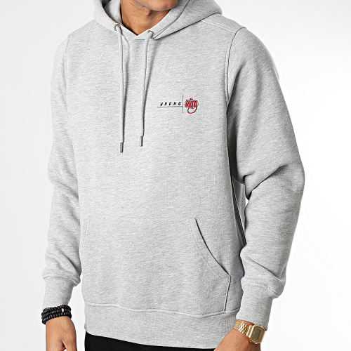 Sweat Capuche Reload Hood Gris Chiné