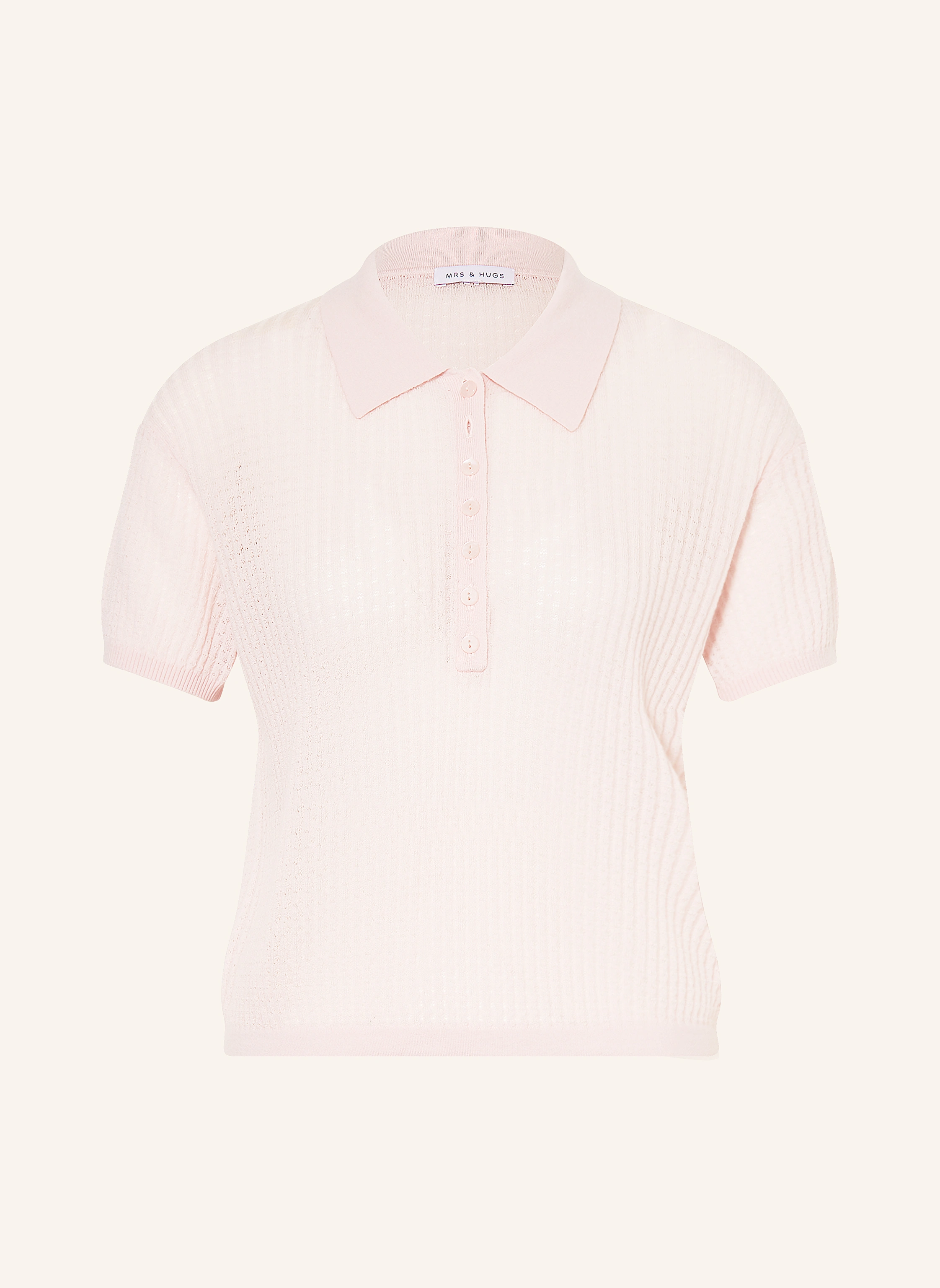 MRS & HUGS Strick-Poloshirt mit Cashmere