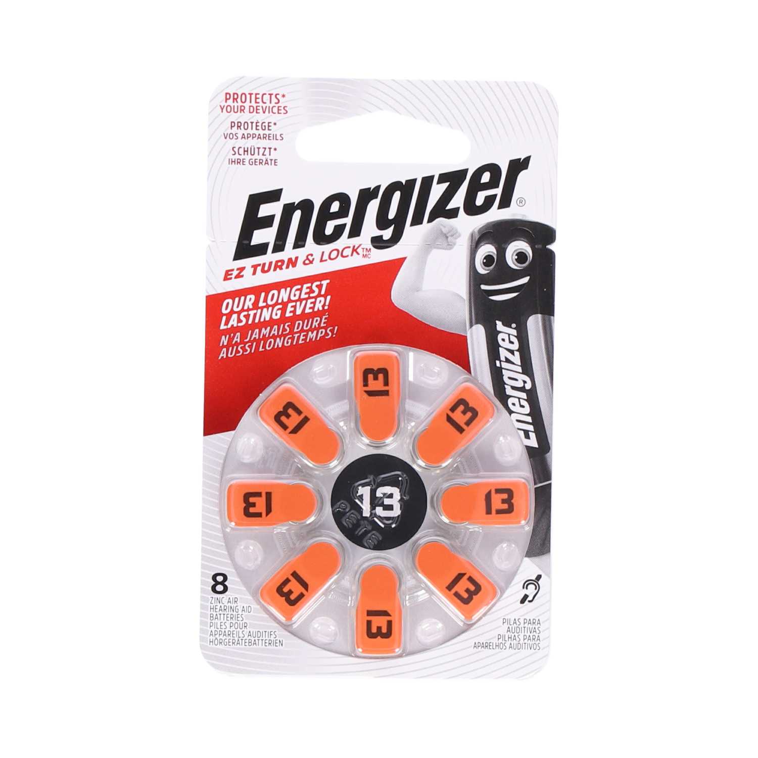 Energizer Batterien A13 für Hörgeräte 8er