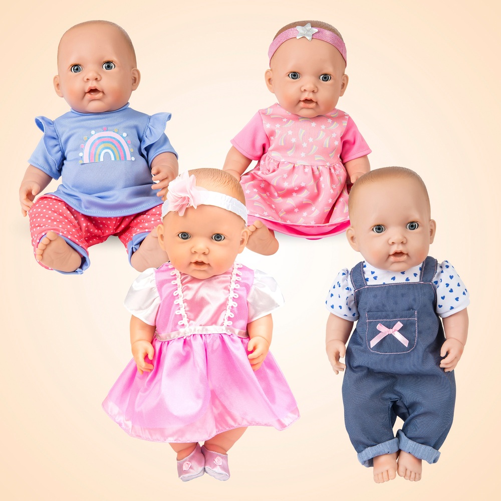 Puppen-4er-Pack-Outfit-Set