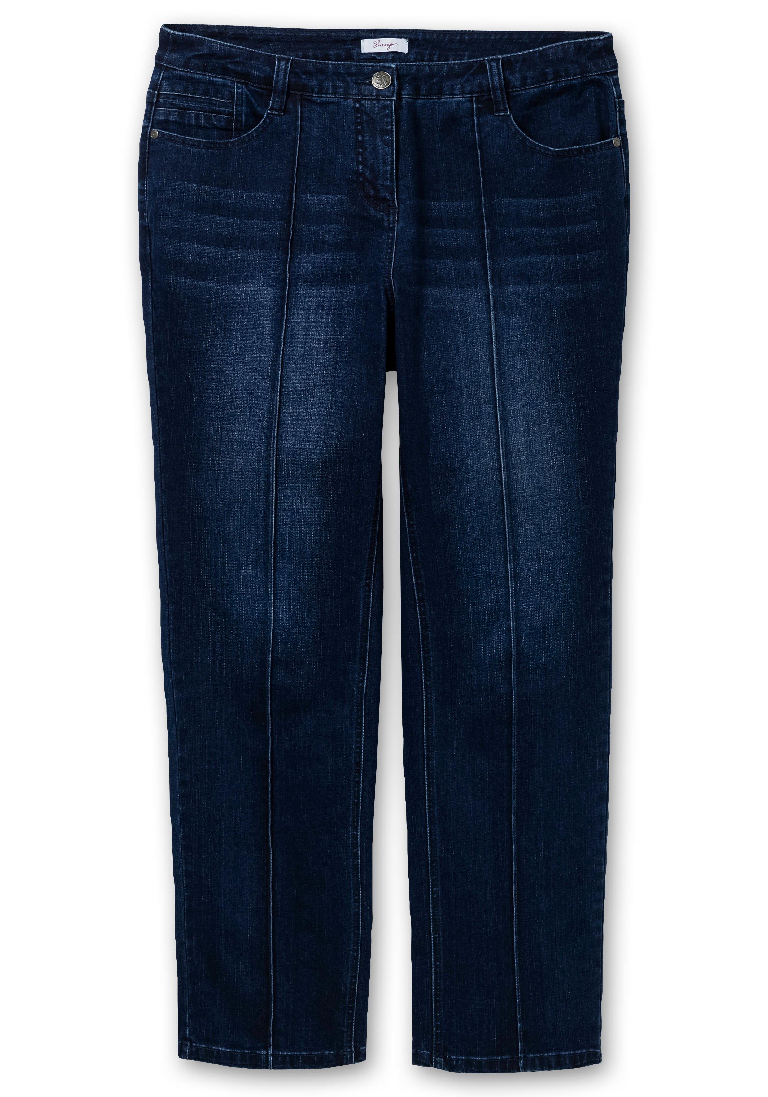 Gerade Jeans mit Biesen