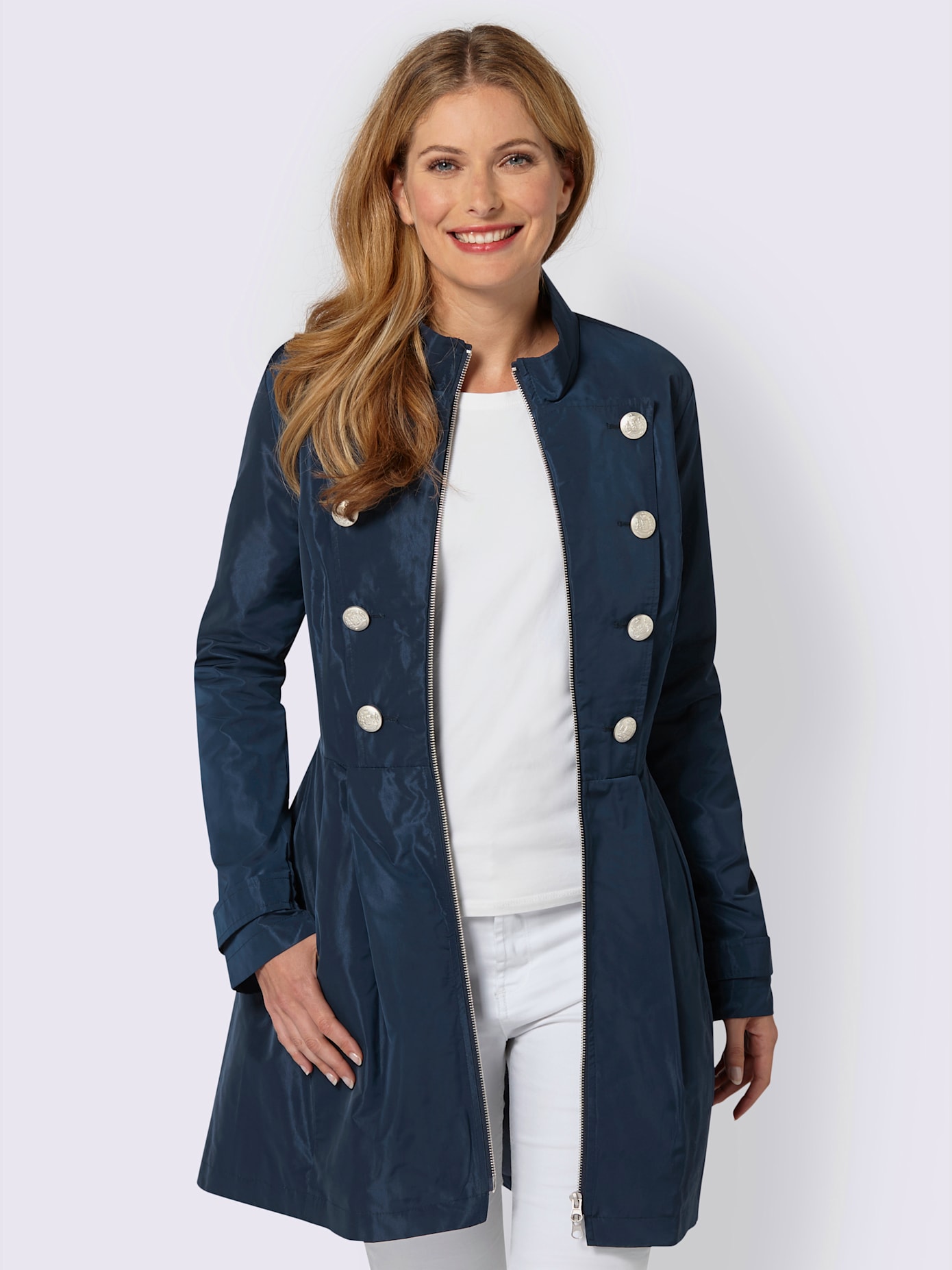 Veste d'extérieur aspect revers avec boutons fantaisie