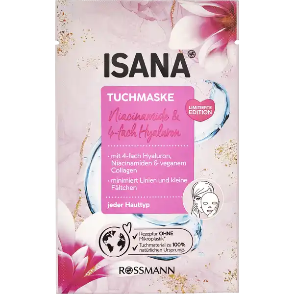 Tuchmaske Niacinamide & 4-fach Hyaluron
