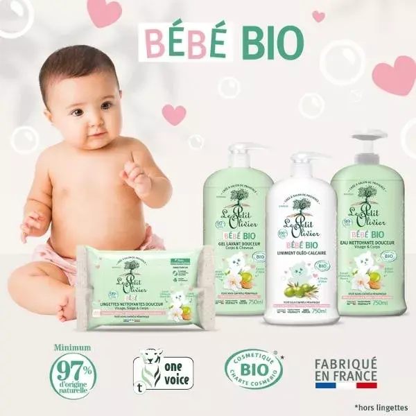 Le Petit Olivier - Gel de Limpeza Suave - Orgânico para Bebê - Desde o Nascimento 750ml