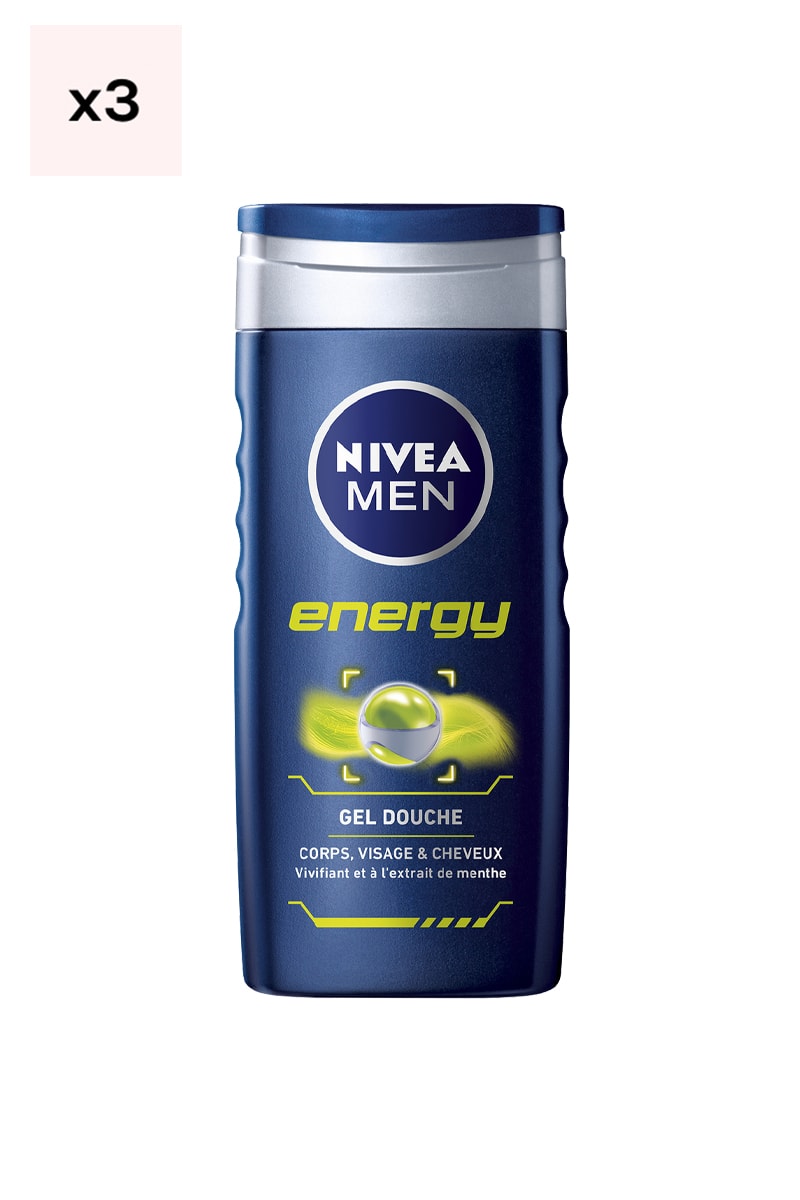 Gels douche 3-en-1 à la menthe - Homme - 3 x 250 ml