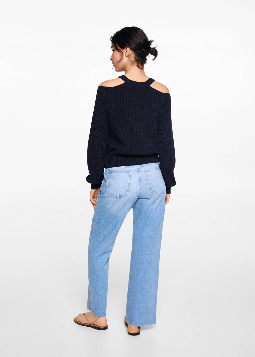 MANGO TEEN gebreide trui donkerblauw