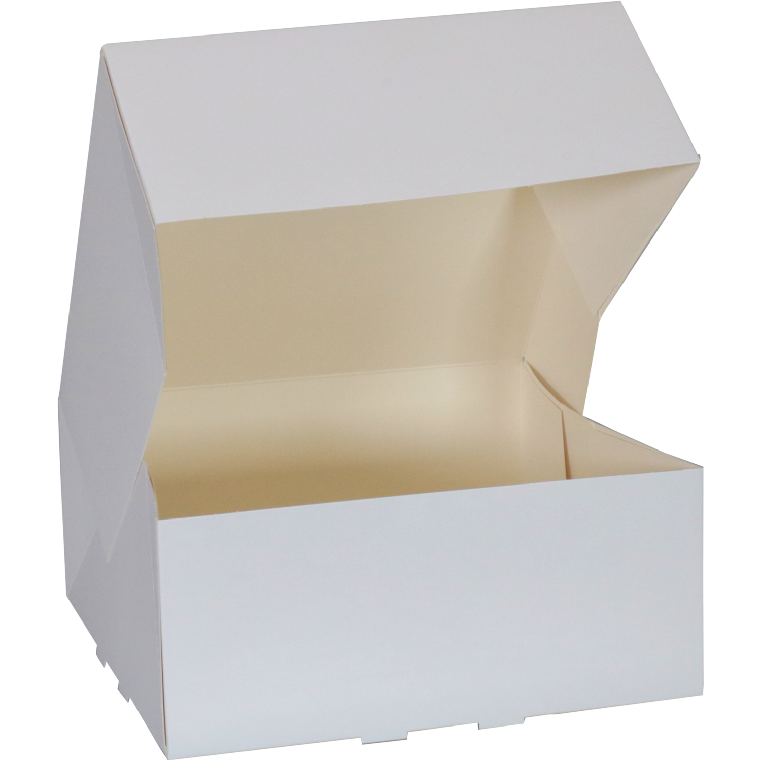 Gebaksdoos, karton, 21x21x9cm, wit