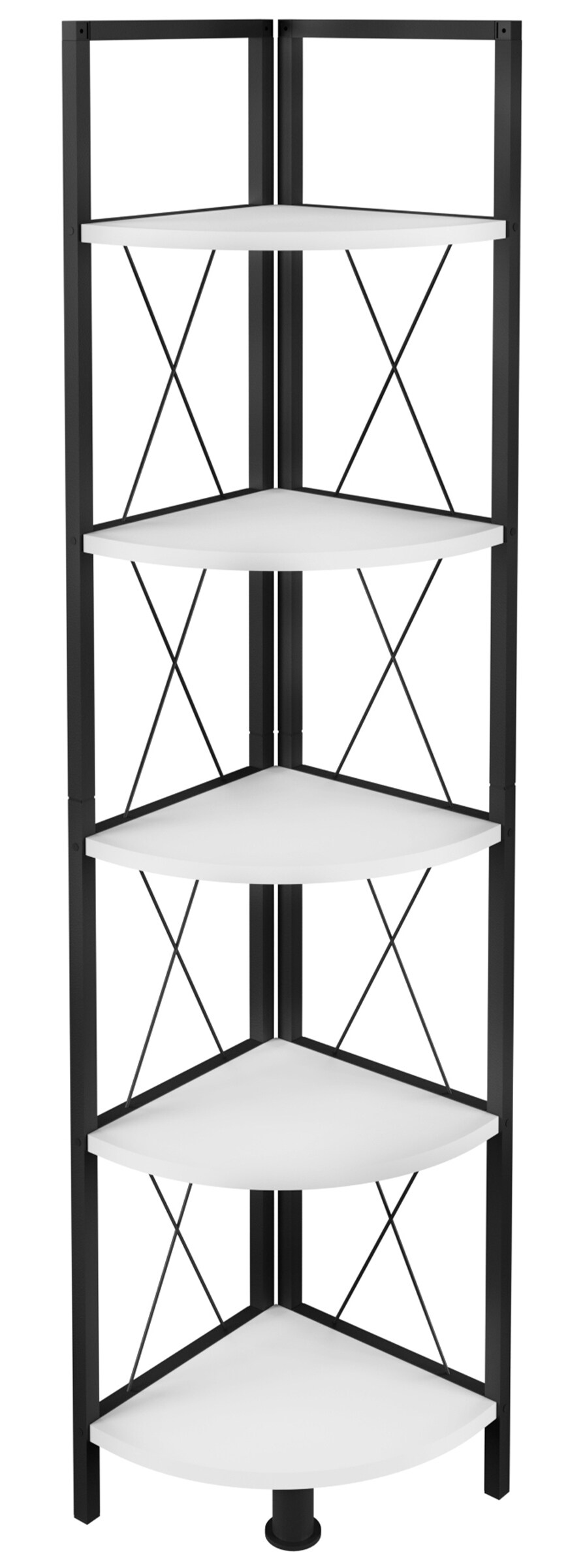 VCM Holz Metall Eckregal Aufbewahrung Stand Regal Bücherregal Deko Bücher Standregal Insasi 5