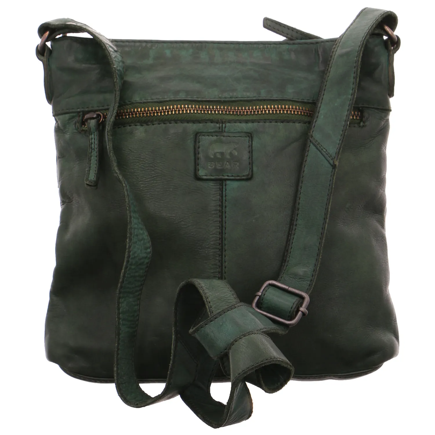 BEAR DESIGN Umhängetasche Grün Leder