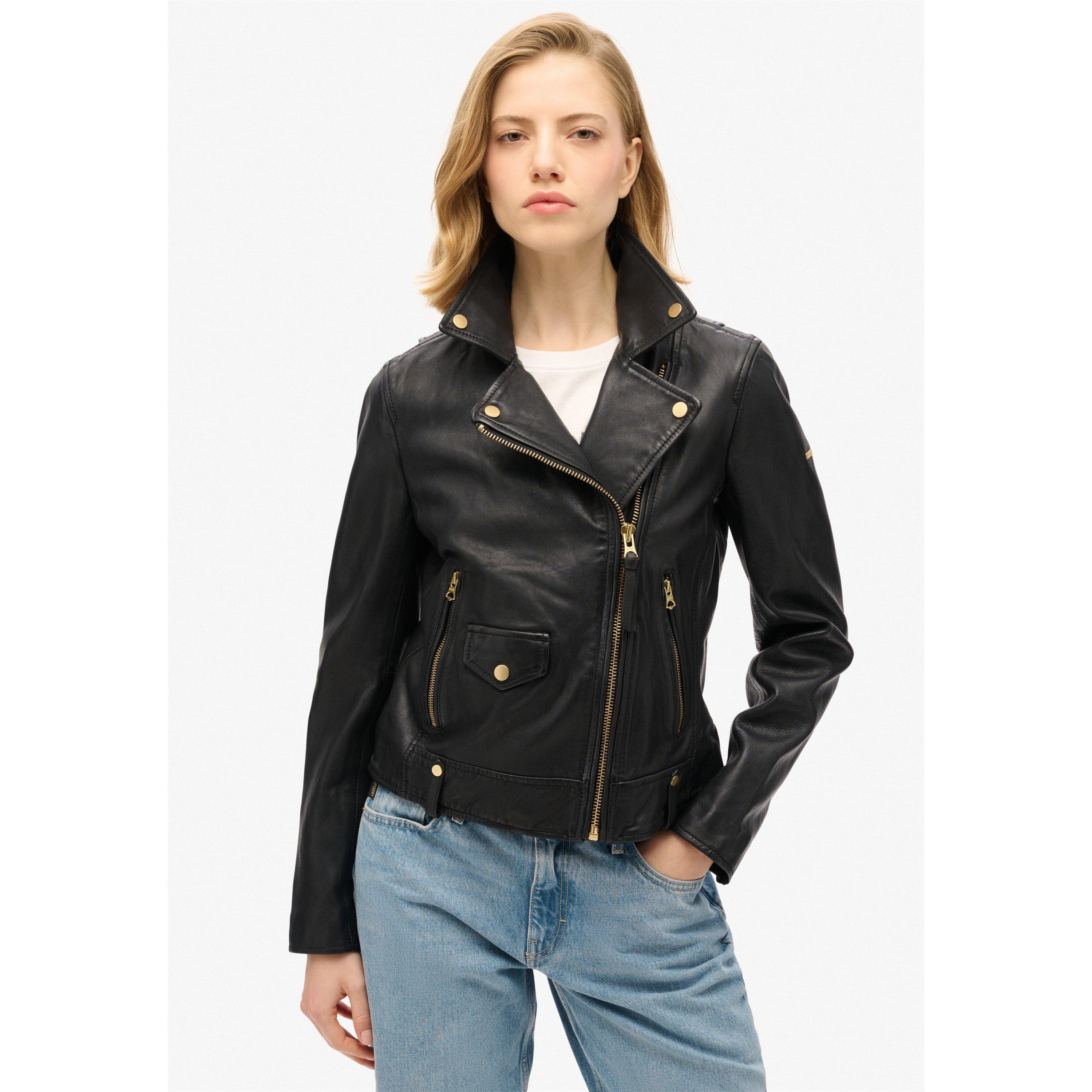 Superdry Leather Biker Jacket