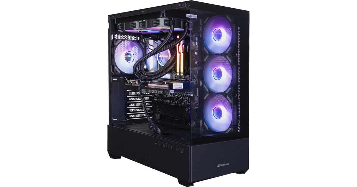ALTERNATEThunderstorm Starter Ryzen 5 - RTX 5060 Ti gaming pc  (Zwart | R5 9600X | RTX 5060 Ti | 32 GB | 1 TB SSD)